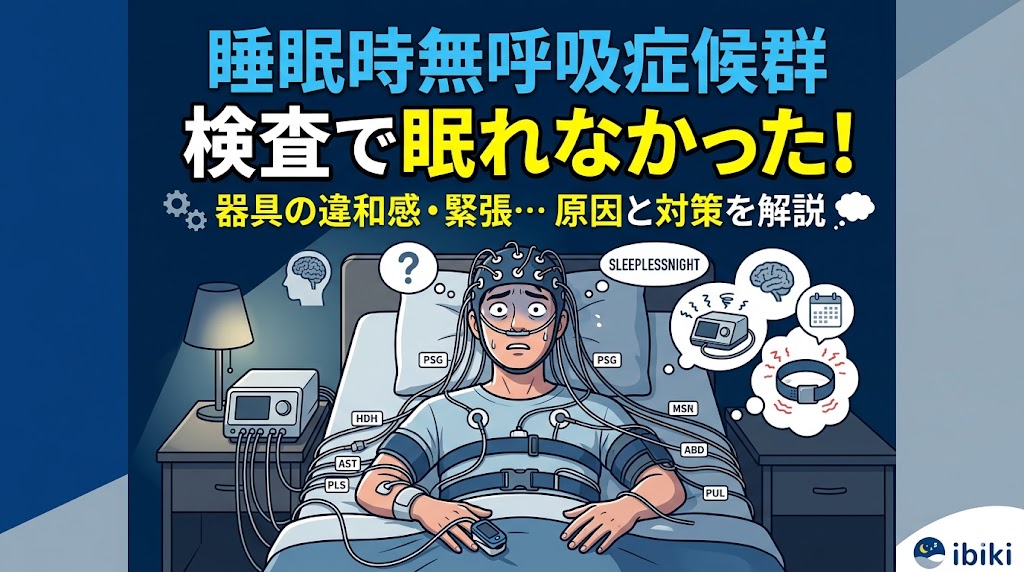 【診断不能?】睡眠時無呼吸症候群検査で寝れなかった不安を解消する方法